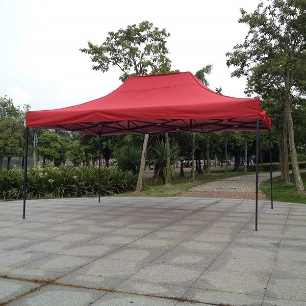 AIOIAI 10x10 10x20 Multi Color and Size Portable Event Canopy Tent, Canopy Tent, Party Tent Gazebo Canopy Commercial Fair Shelter Car Shelter Wedding Party Easy Pop up (10x15, Red) 