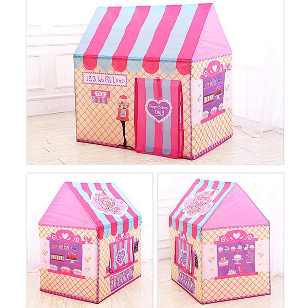 AIOIAI Kid Play Tent Candy Castle with Carrying Bag for Girls Boys Playhouse for Children Indoor Outdoor 