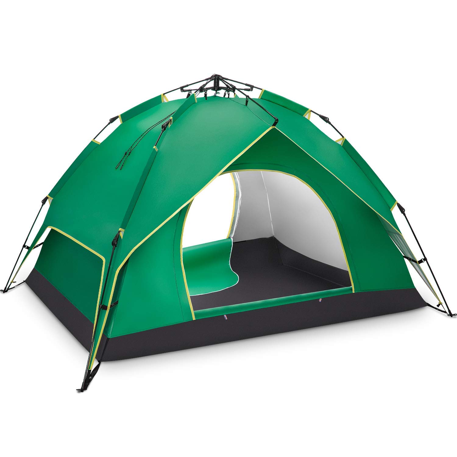 AIOIAI Camping Tent, 3-4 Person Instant Pop Up Double-Uses Family ...