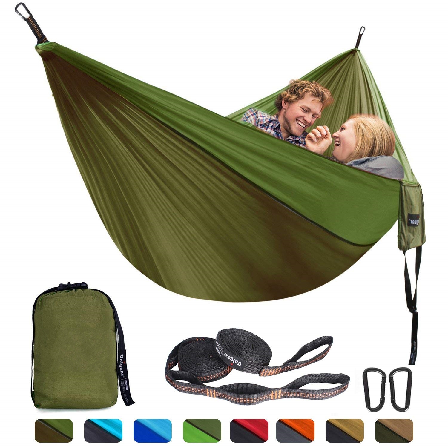 oaskys Camping Hammock Double with 2 Tree Straps Made of Portable Lightweight Nylon Parachute for Backpacking,Travel,Beach,Yard and Outdoor Survival 