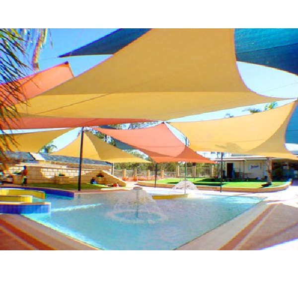 AIOIAI Big 20'x20'x20' Oversized Triangle Garden Patio Sun Sail Shade 20 ft, Color Desert Sand 