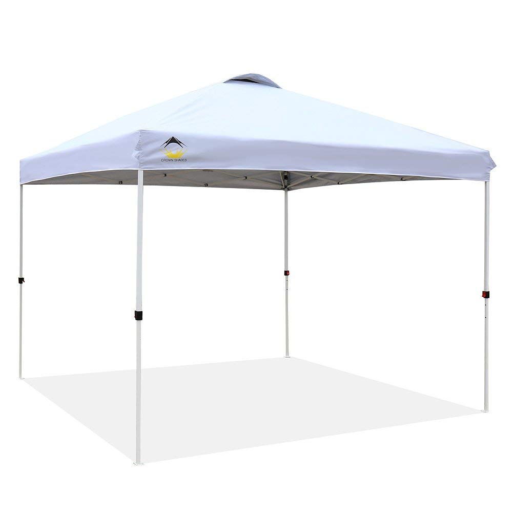 AIOIAI Patented 10ft x 10ft Outdoor Pop up Portable Shade Instant Folding Canopy with Carry Bag, White 