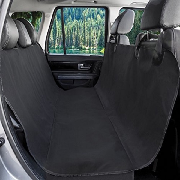 AIOIAI Original Pet Seat Cover for Cars - Black, WaterProof & Hammock Convertible 