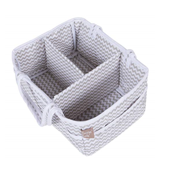 AIOIAI Gray Chevron Storage, Nursery, Diaper Caddy